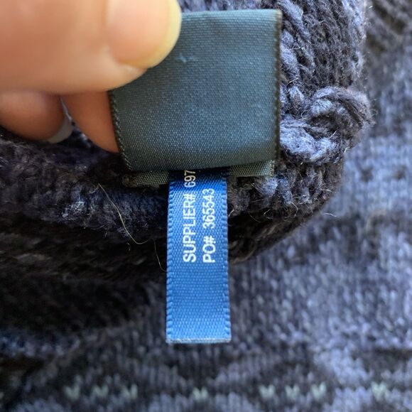 VTG Polo Ralph Lauren Sweater Mens M Blue Fair Isle Silk Linen Cotton Knit 90s - Picture 7 of 7